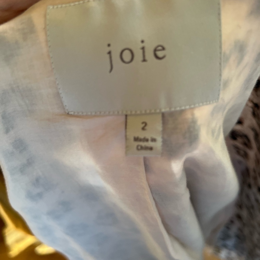 Joie Anilah Leopard Print Tailored Linen Blazer B… - image 3